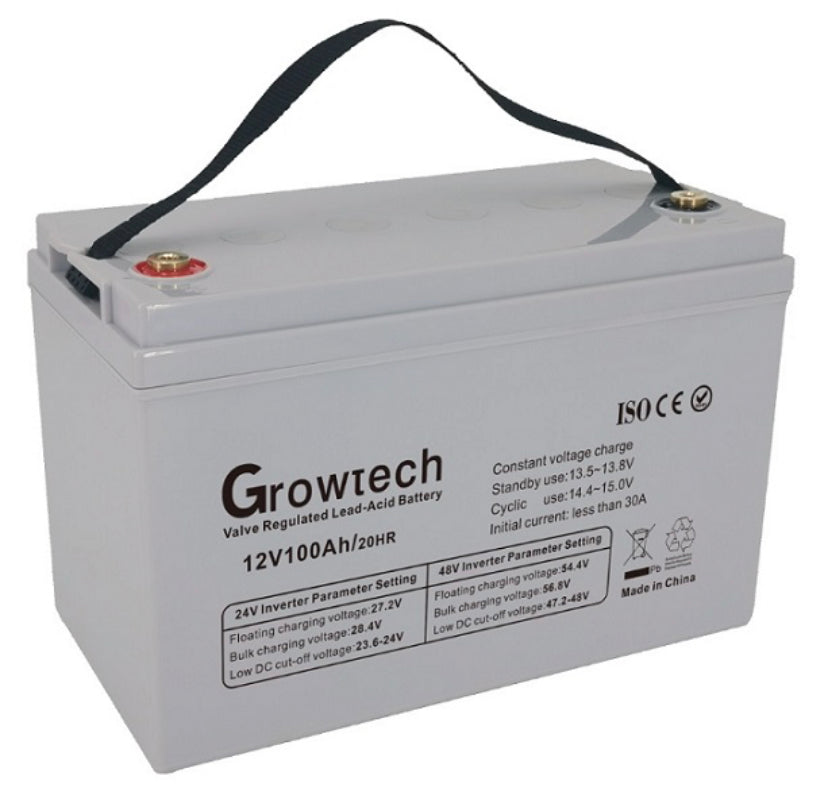 Growtech: Gel Battery 100AH 12V (Grow100AH12V)